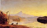 Lake Canvas Paintings - Lake Scene, Mount Chocorua